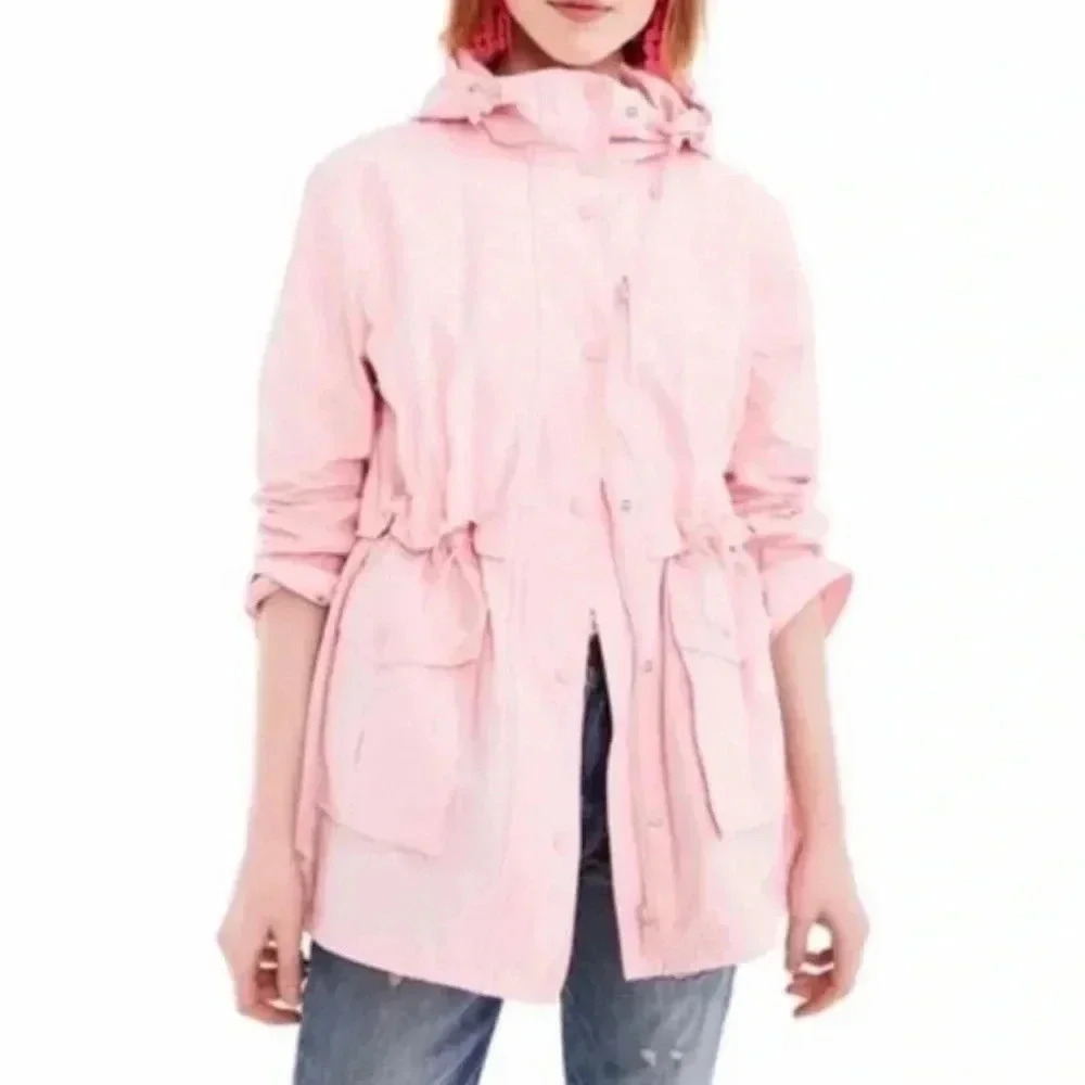 J Crew Pink Perfect Lightweight Jacket Water Resistant H8701 Small‎  (11447)